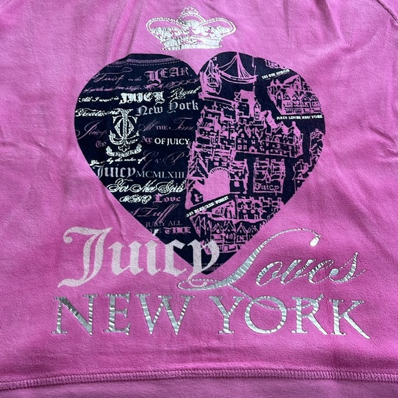 Juicy Couture Pink Plush Hoodie Sweatshirt - Picture 12 of 12